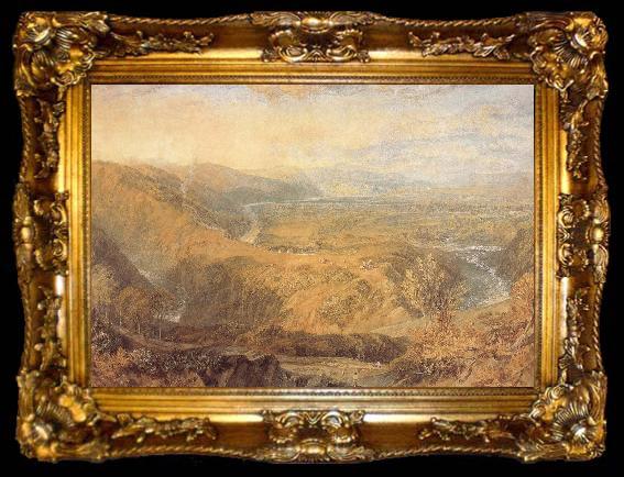 framed  J.M.W. Turner Crook of Lune,Looking Towards Hornby Castle, ta009-2
